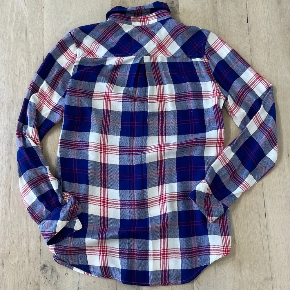 Rails Hunter Red White Blue Preppy Plaid Button Down Sjze XS